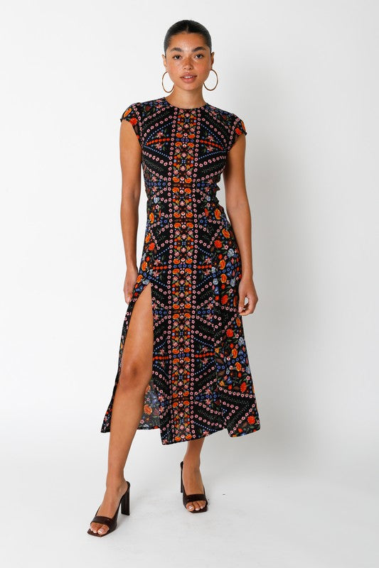 Ethnic Printed Midi Dress from The King Kouture for Spring/Summer 2023